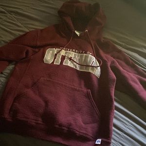 University of Ottawa (OttawaU) burgundy hoodie (size small unisex)